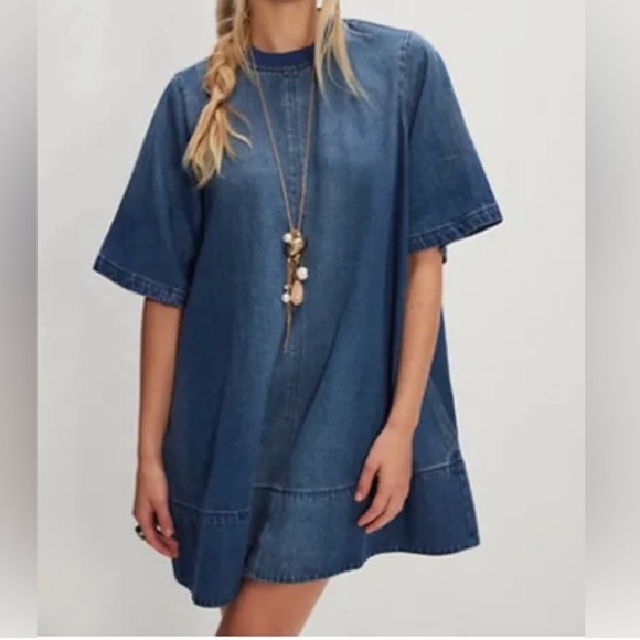 Free People Dresses & Skirts - Free People Harlow Mini Oversized Babydoll Dress